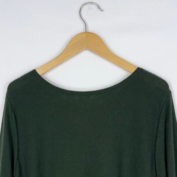 J Jill Women's Olivia Boatneck Tunic Sweater Large Hunter Green - Picture 7 of 12